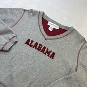 Alabama Collegiate Collection Cropped Sweatshirt Gray Crimson‎ Womens L